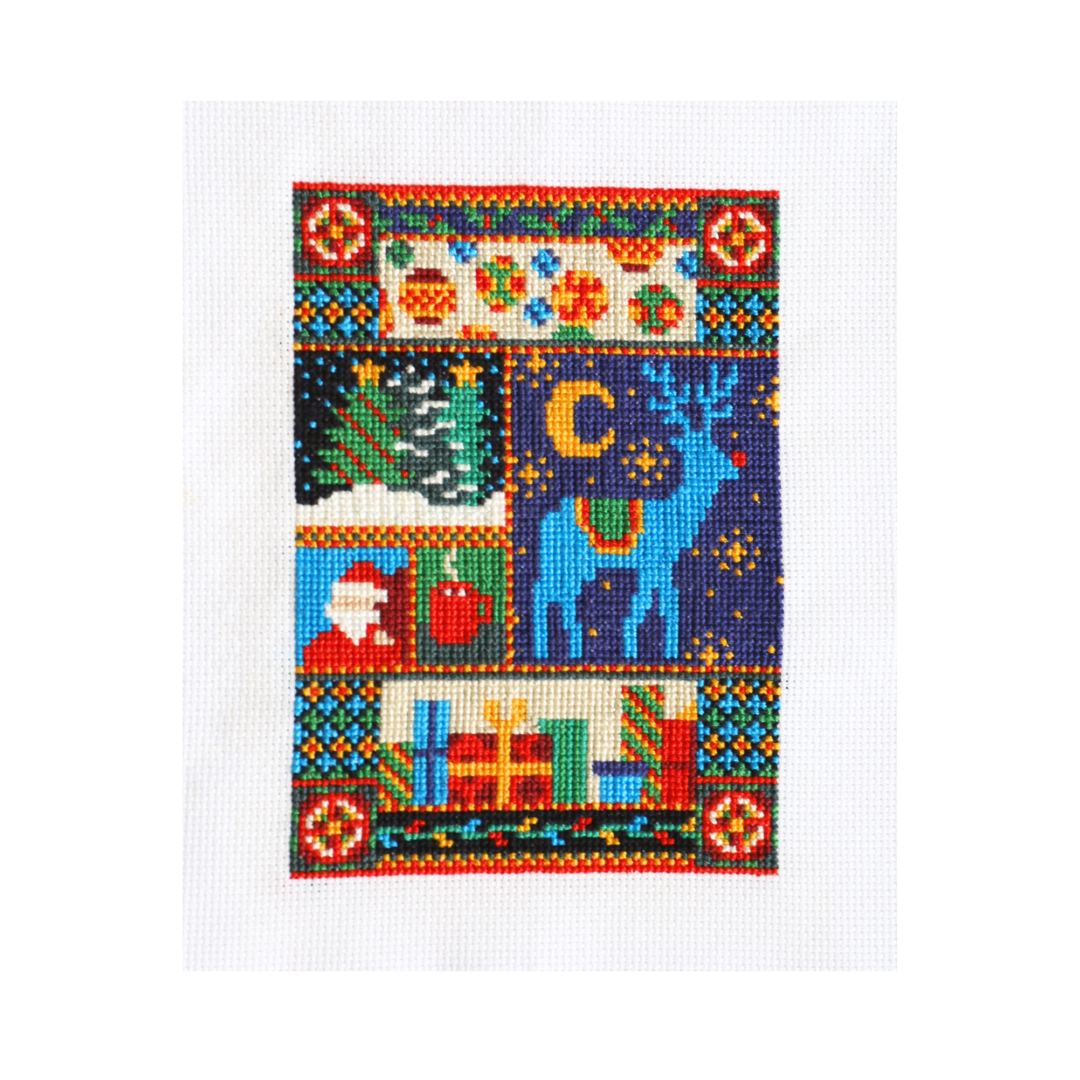 Ugly Christmas Sweater Patch Cross Stitching Kit