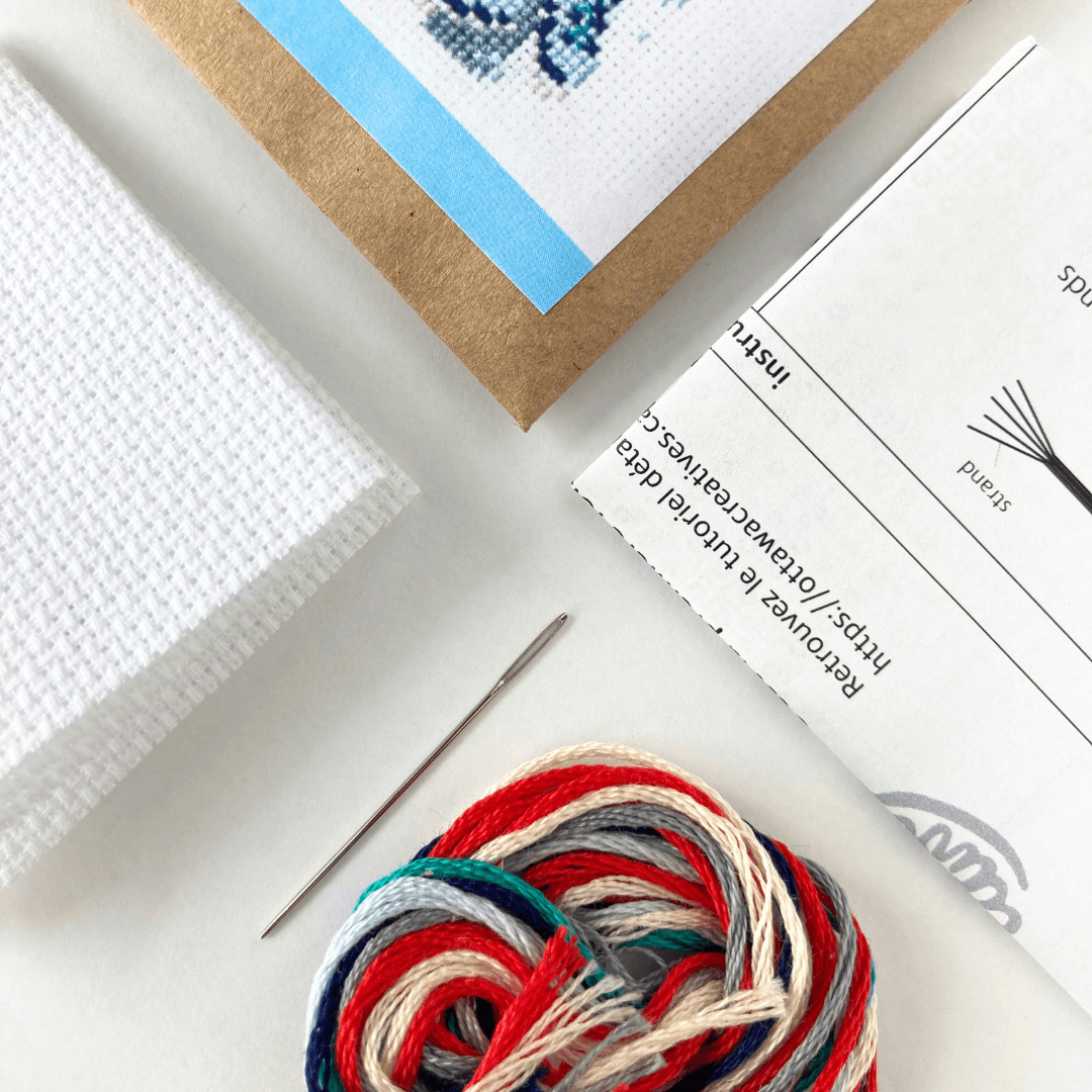 Ottawa Skates - Mini Cross Stitch Kit