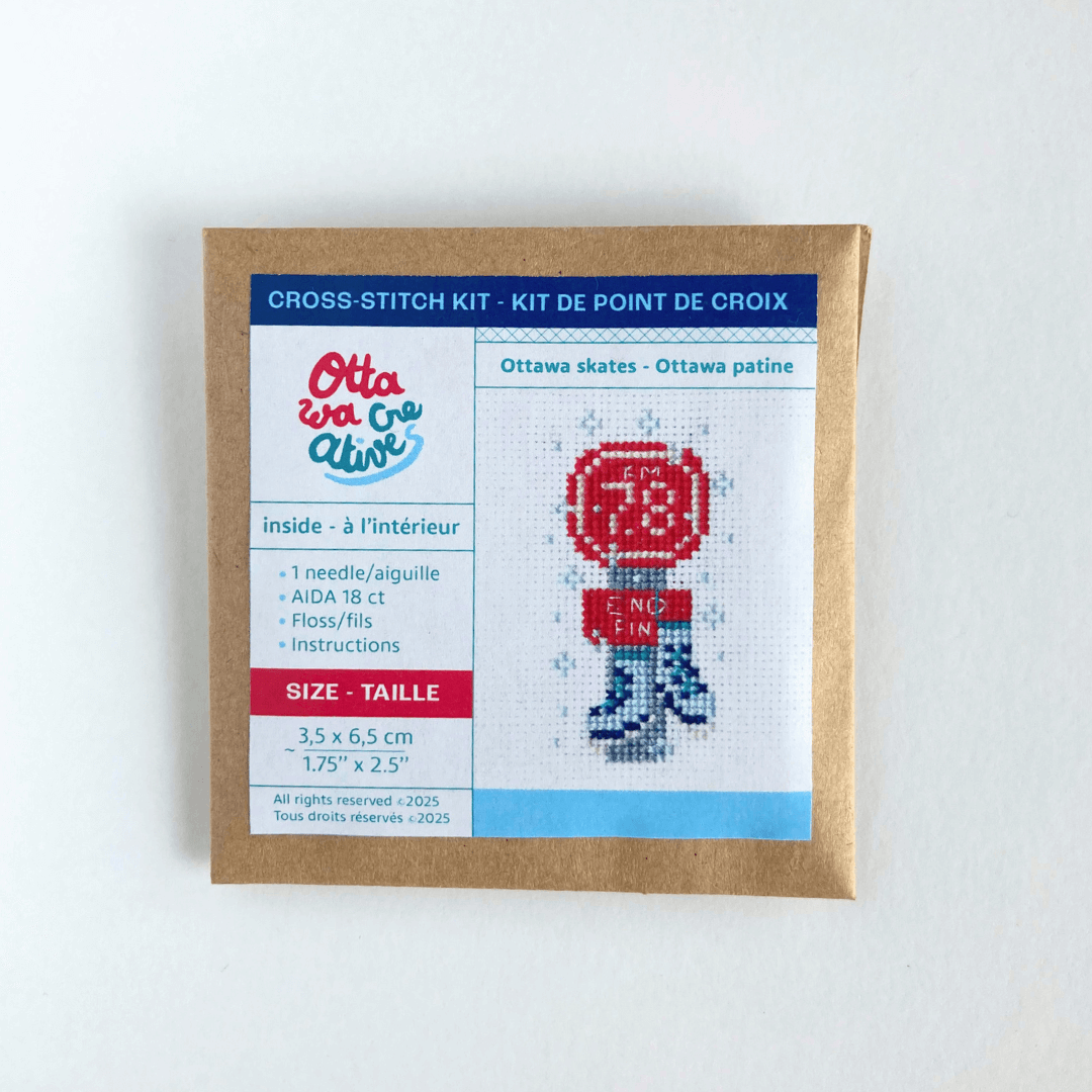 Ottawa Skates - Mini Cross Stitch Kit
