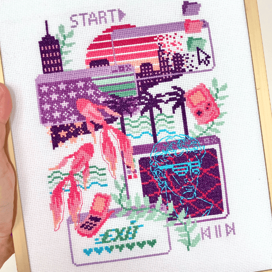 Vapourwave Dream - Cross Stitch Pattern - PDF