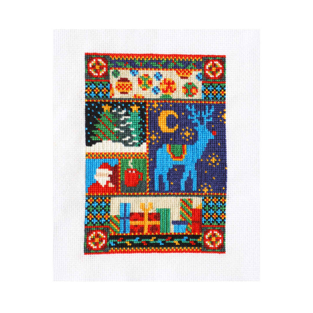 Ugly Christmas Sweater Patch Cross Stitch Pattern - PDF