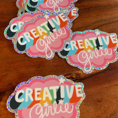 Creative Girlie Glitter Sticker