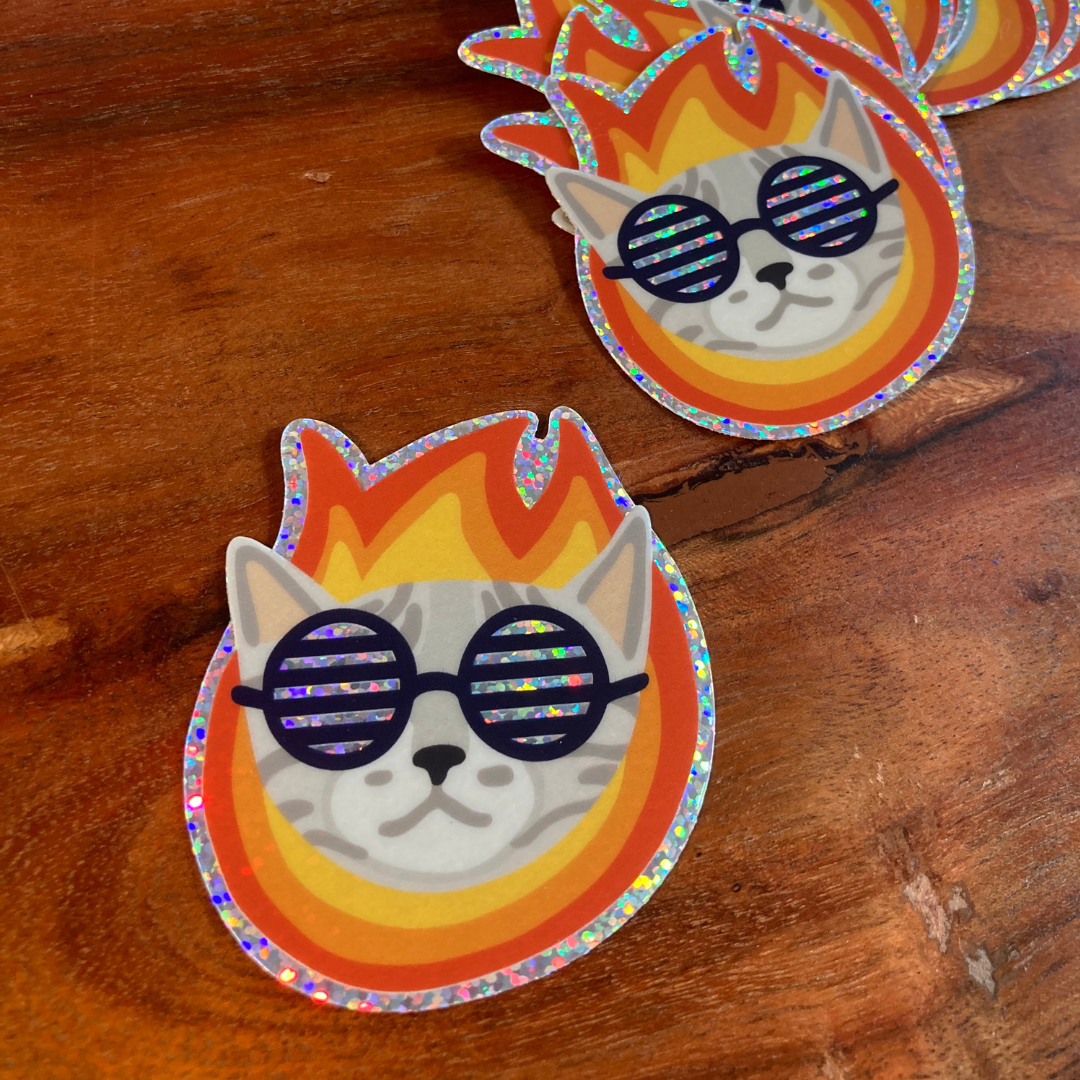 Party Cat Sticker