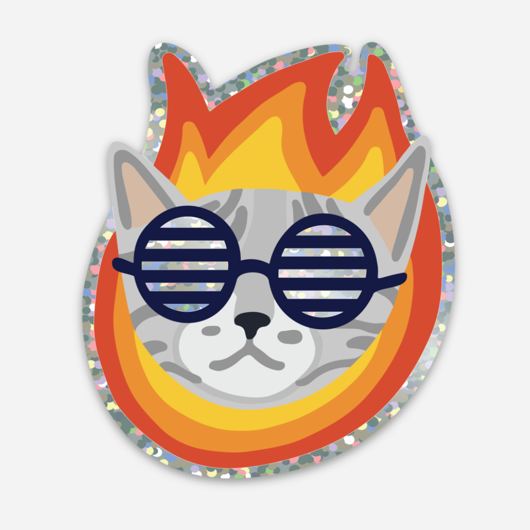 Party Cat Sticker