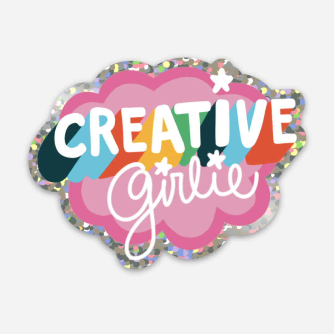 Creative Girlie Glitter Sticker