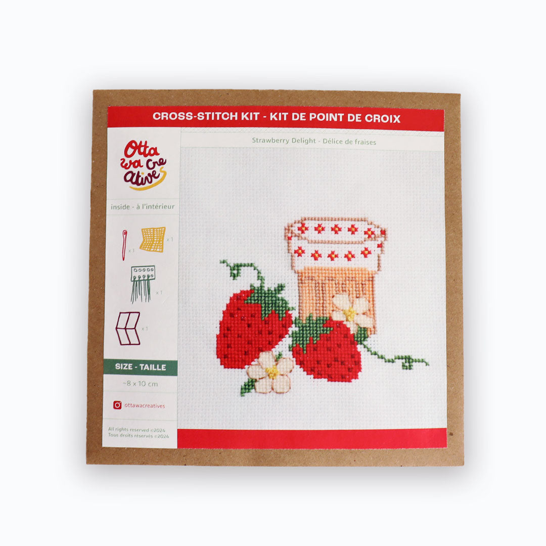 Strawberry delight - cross-stitching kit