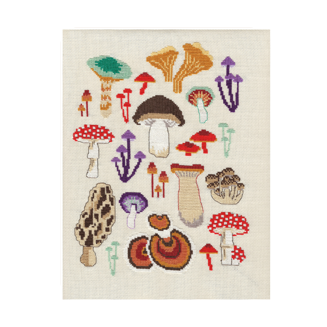 Mushroom Extravaganza Cross-Stitch Pattern - PDF