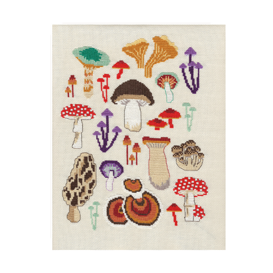 Mushroom Extravaganza Cross-Stitch Pattern - PDF