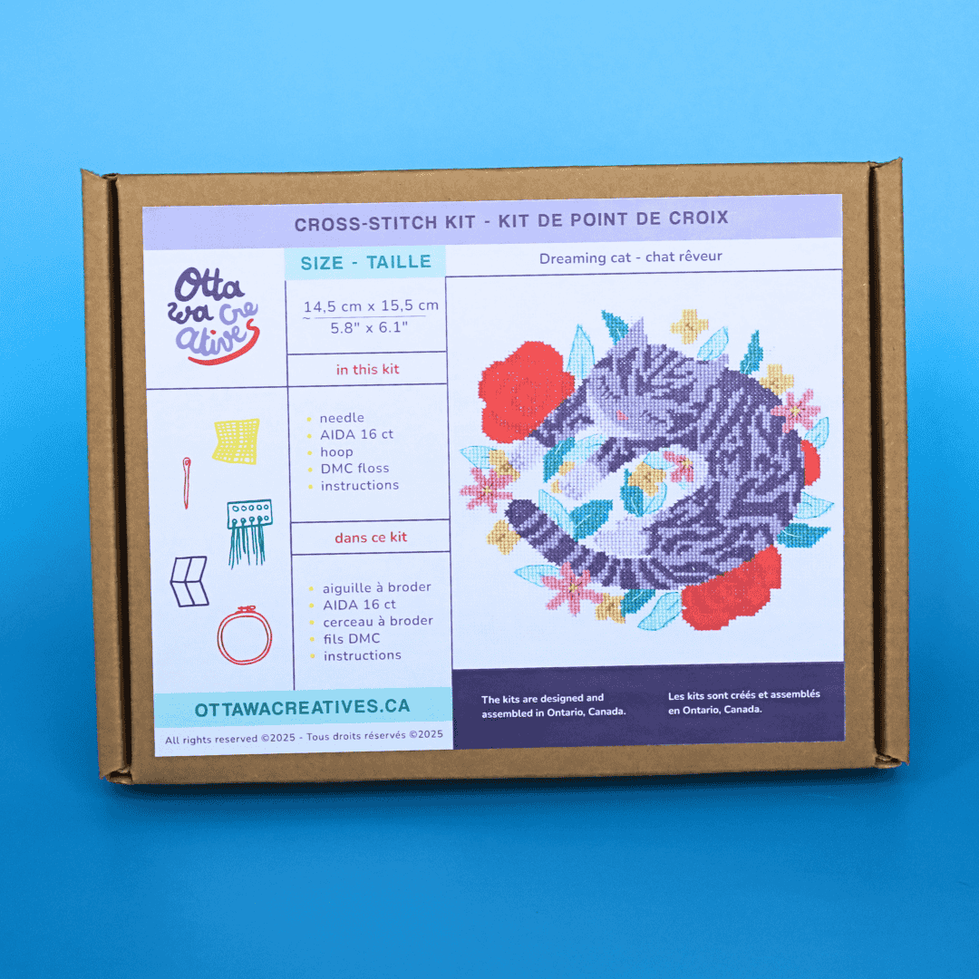 Sleepy Cat - Cross Stitch Kit