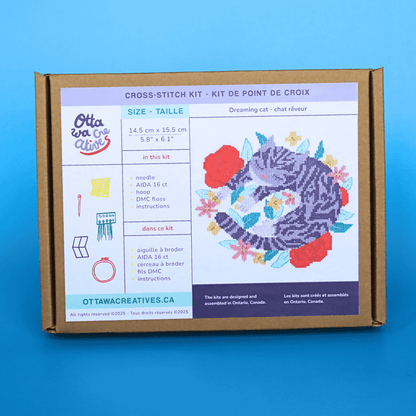 Sleepy Cat - Cross Stitch Kit