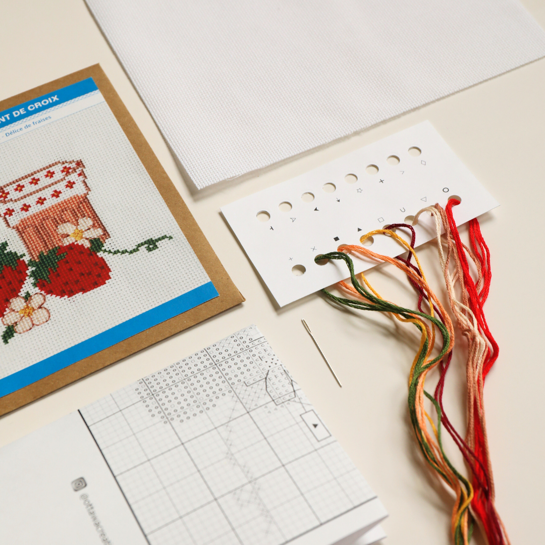 Strawberry delight - cross-stitching kit