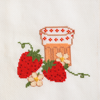 Strawberry delight - cross-stitching kit