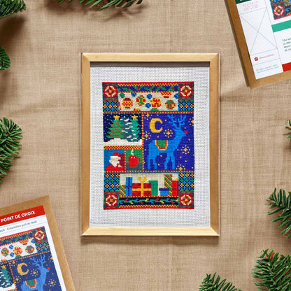 Ugly Christmas Sweater Patch Cross Stitching Kit