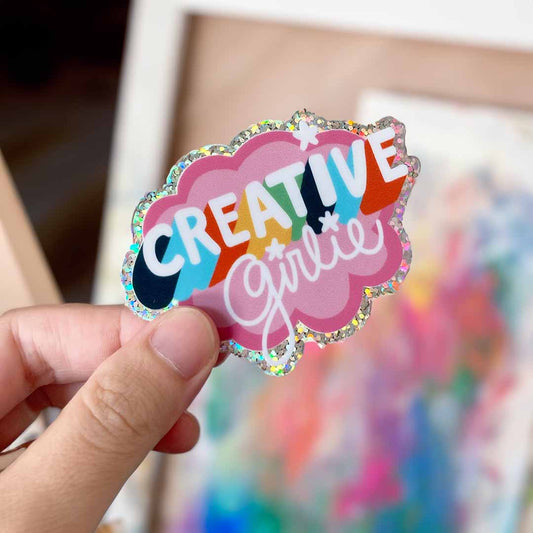 Creative Girlie Glitter Sticker