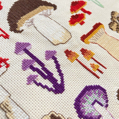 Mushroom Extravaganza Cross Stitch Kit